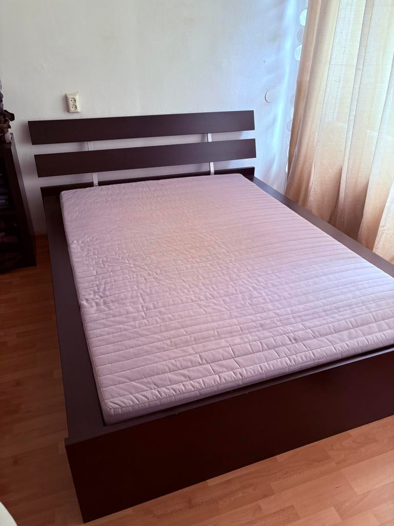 Bed  zwart IKEA, Ophalen, Zwart, Tweepersoons, 140 cm