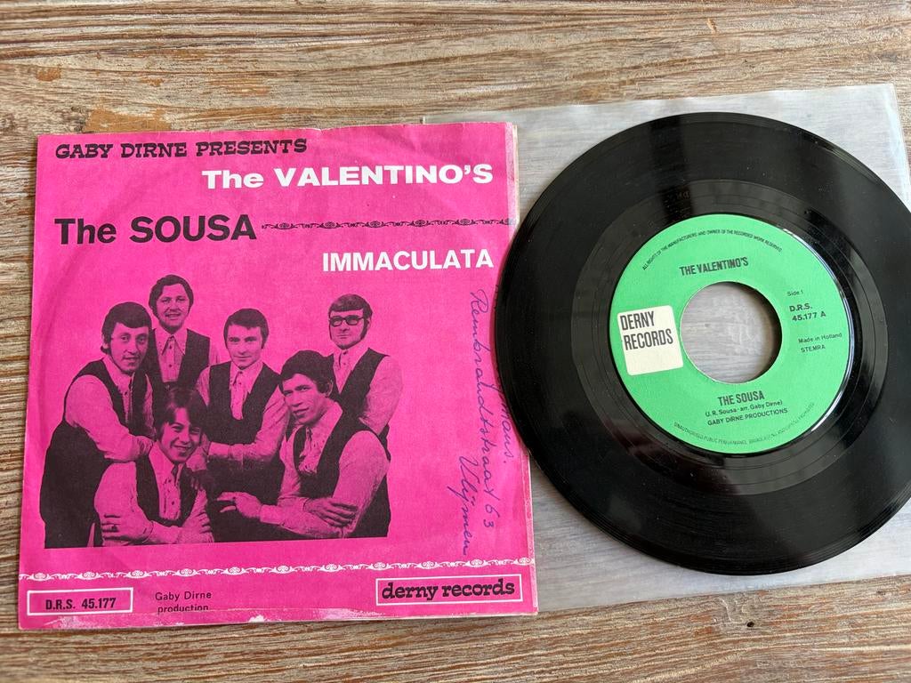 The Valentino's - The Sousa / Immaculata vinyl single, Cd's en Dvd's, Vinyl | Nederlandstalig, Ophalen of Verzenden, Gebruikt
