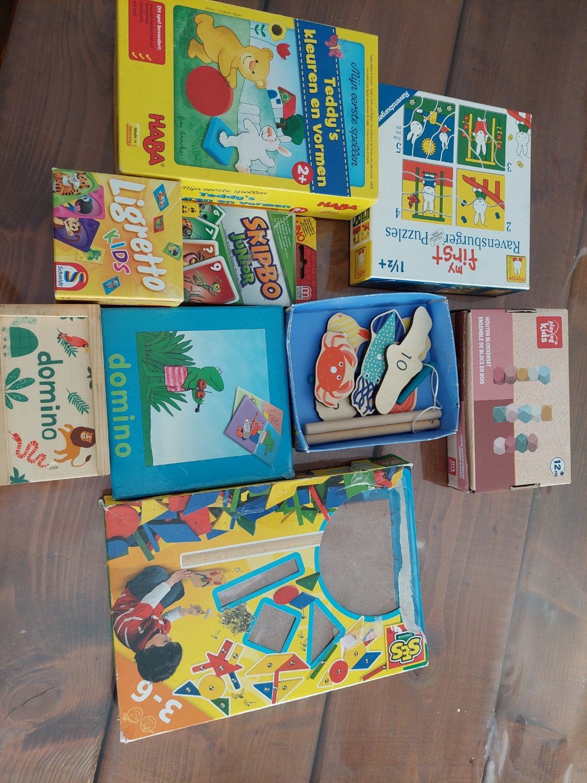 Grote collectie kinderspellen: Haba, Ravensburger, Ligretto, Ophalen, Gebruikt, Knutselen