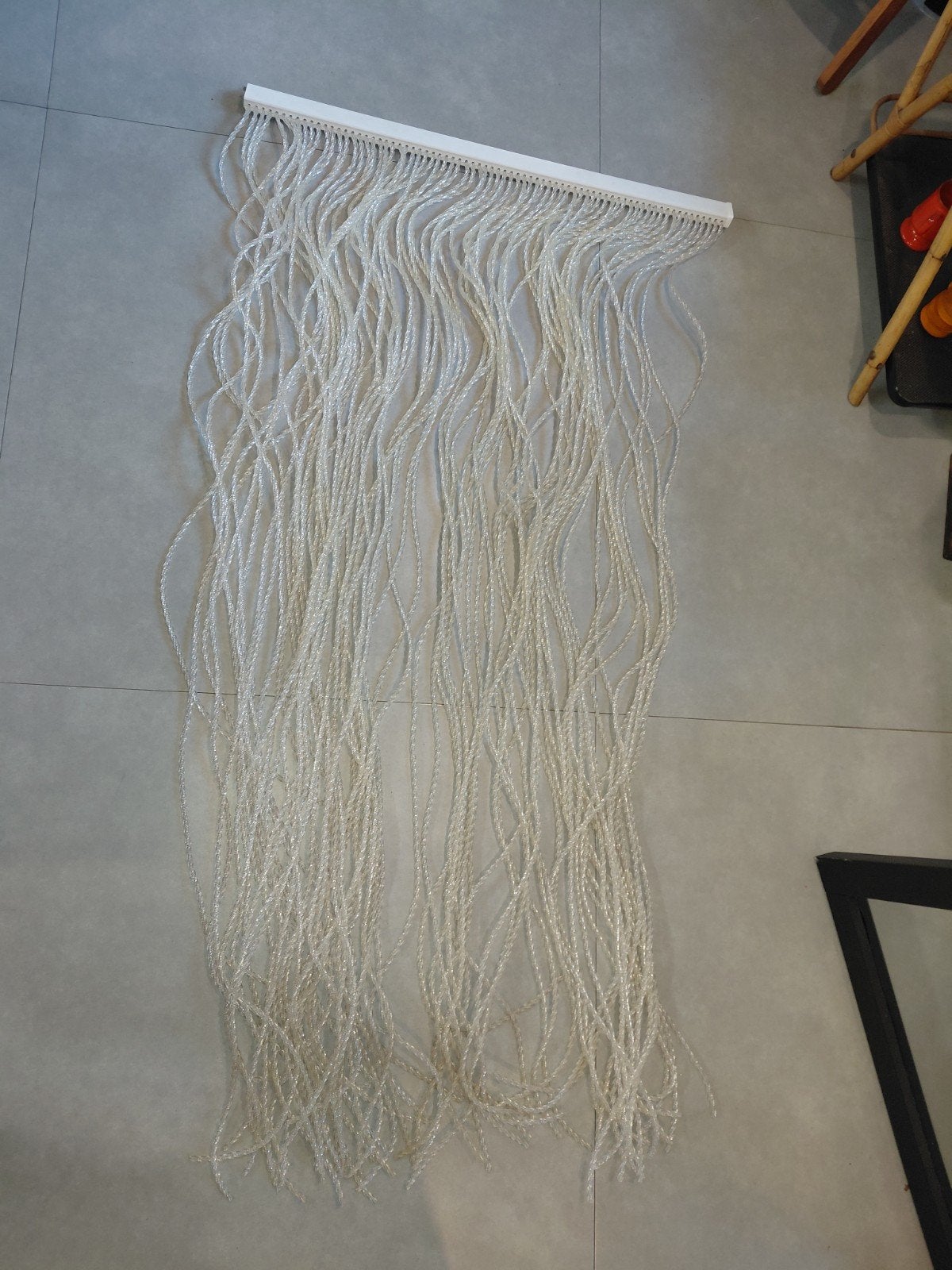 Decoratieve vliegenGordijn - Wit/Transparant, Overige kleuren, 150 tot 200 cm, Gebruikt, Modern, Speels, Decoratief