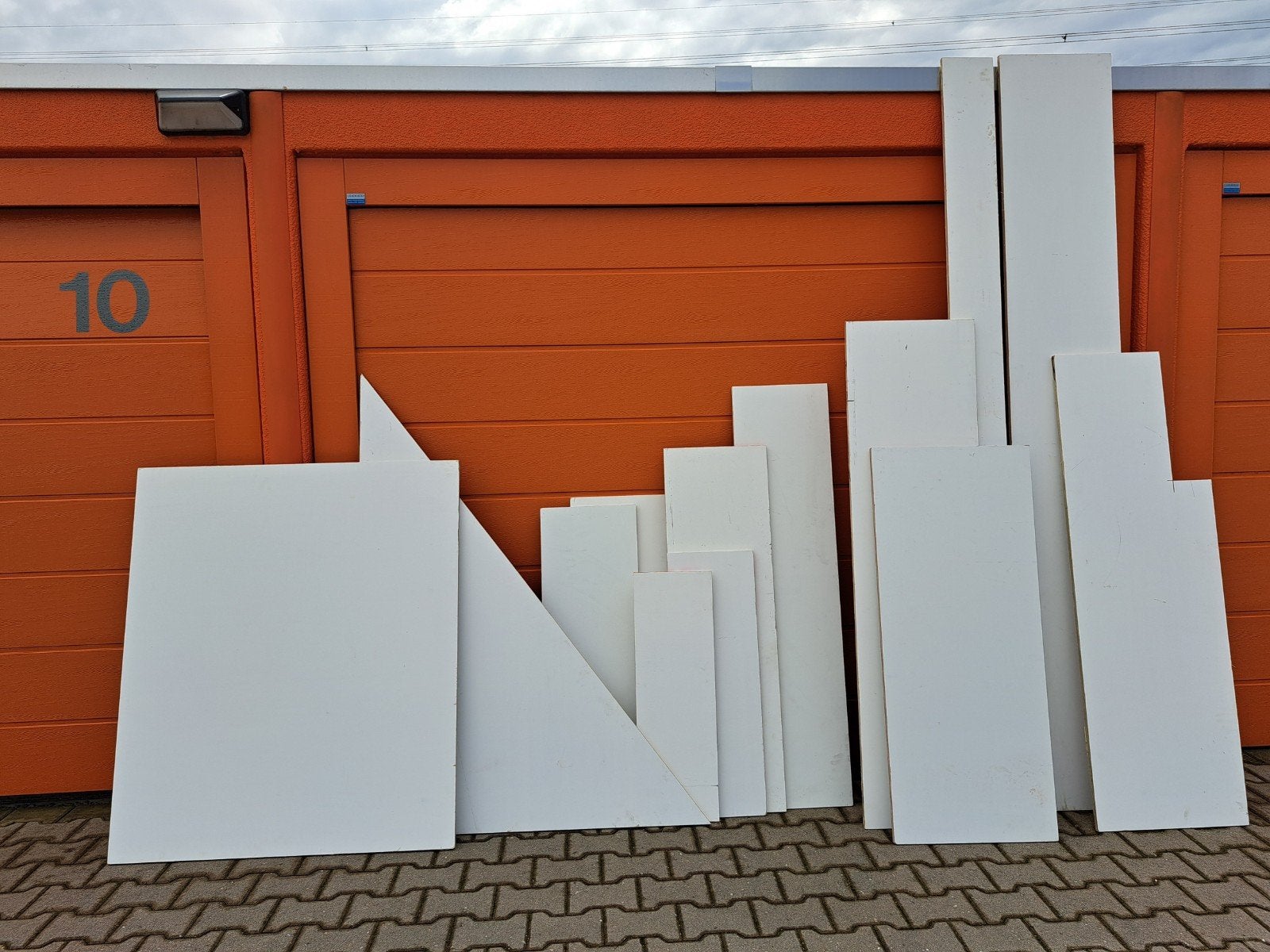 Diverse witte multiplex panelen 18mm, Ophalen, Gebruikt, Minder dan 25 mm, 200 tot 250 cm