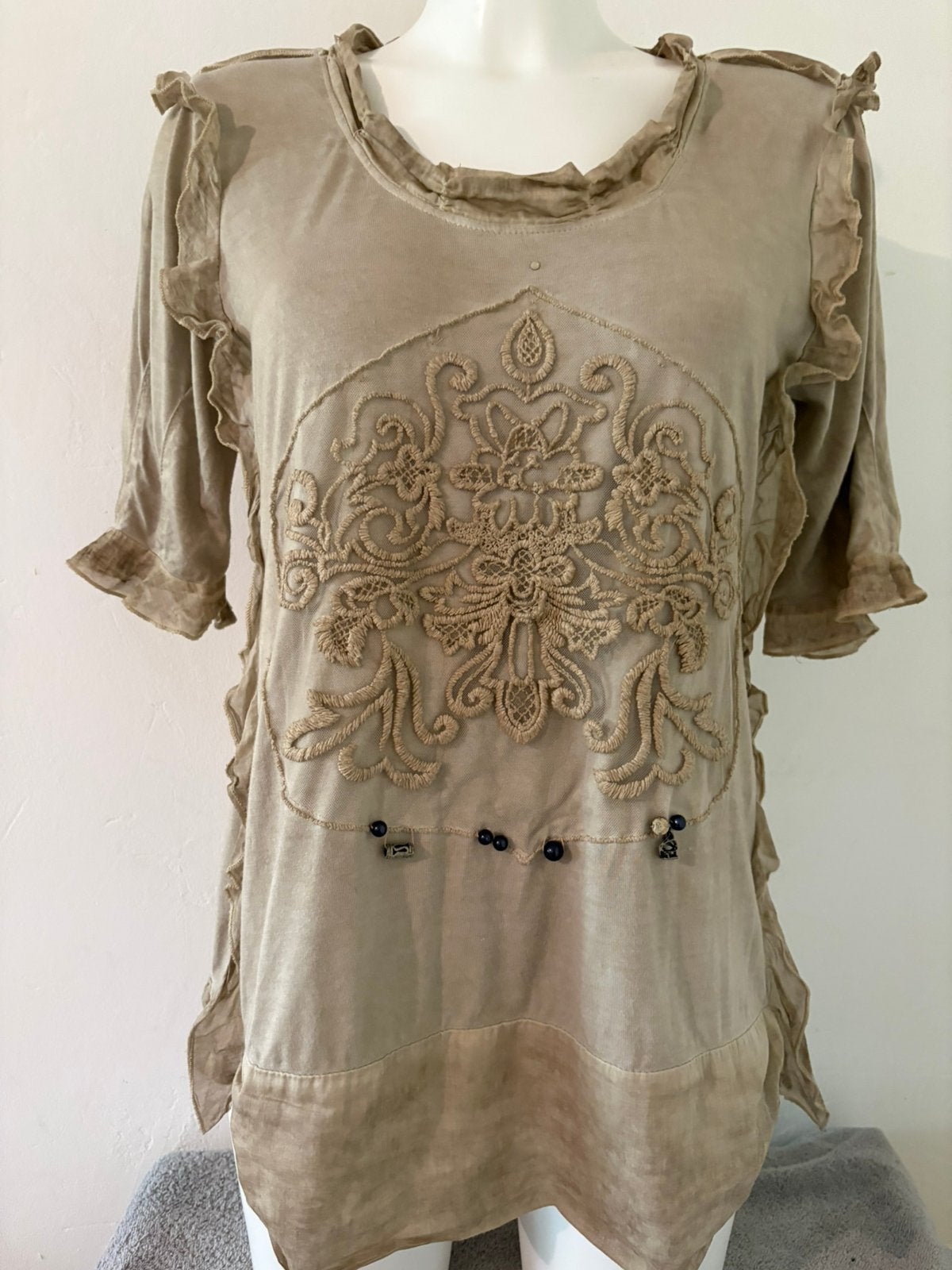 Elisa Cavaletti shirt maat 40-42, Kleding | Dames, T-shirts, Zo goed als nieuw, Maat 38/40 (M), Korte mouw, Verzenden