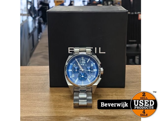 Breil TW1404 Heren Horloge Zilver/Blauw - In Nette Staat, Breil, Zo goed als nieuw, https://www.breil.com/en/contact-us, Via Felice Cavallotti, 16, 20122 Milano MI, ItaliÃ«