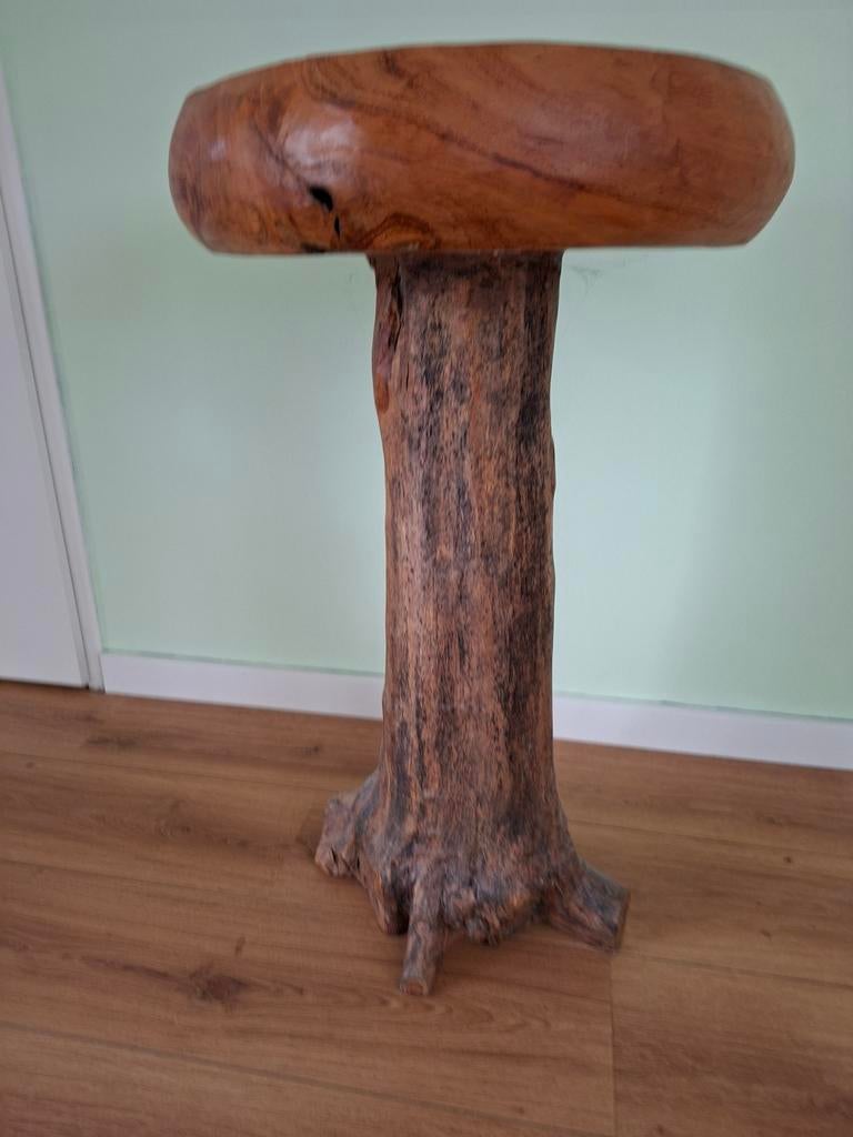 Sokkel bijzettafel boomstam, Ophalen