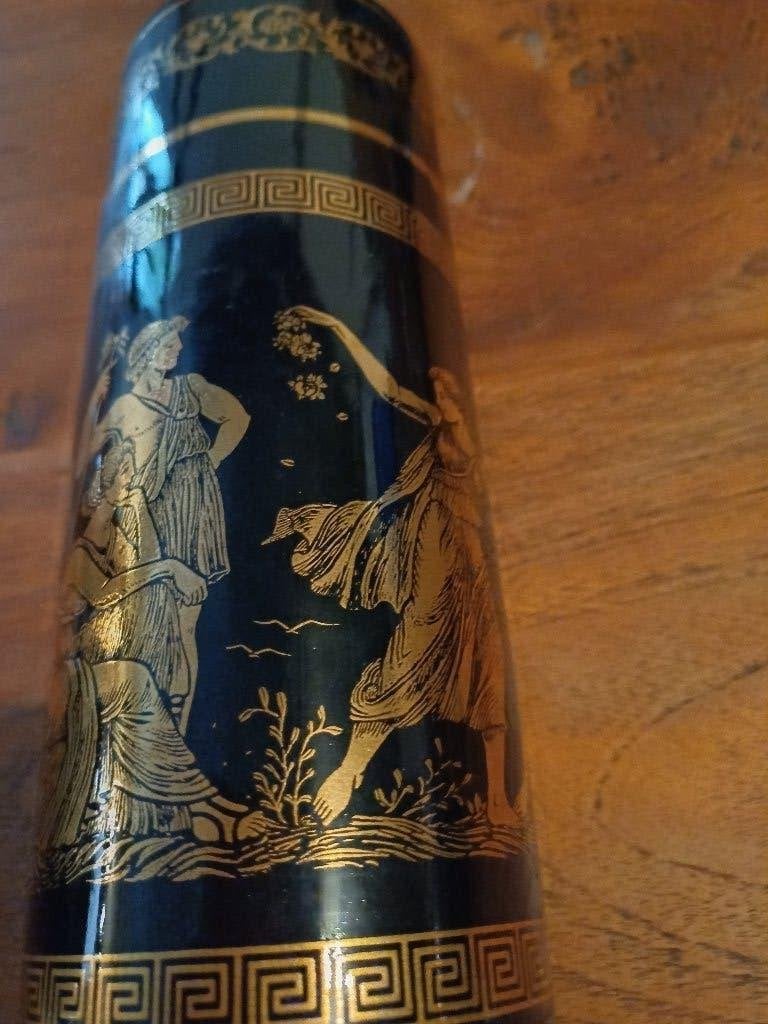 Prachtige Griekse vaas met bladgoud, Ophalen of Verzenden, Overige kleuren