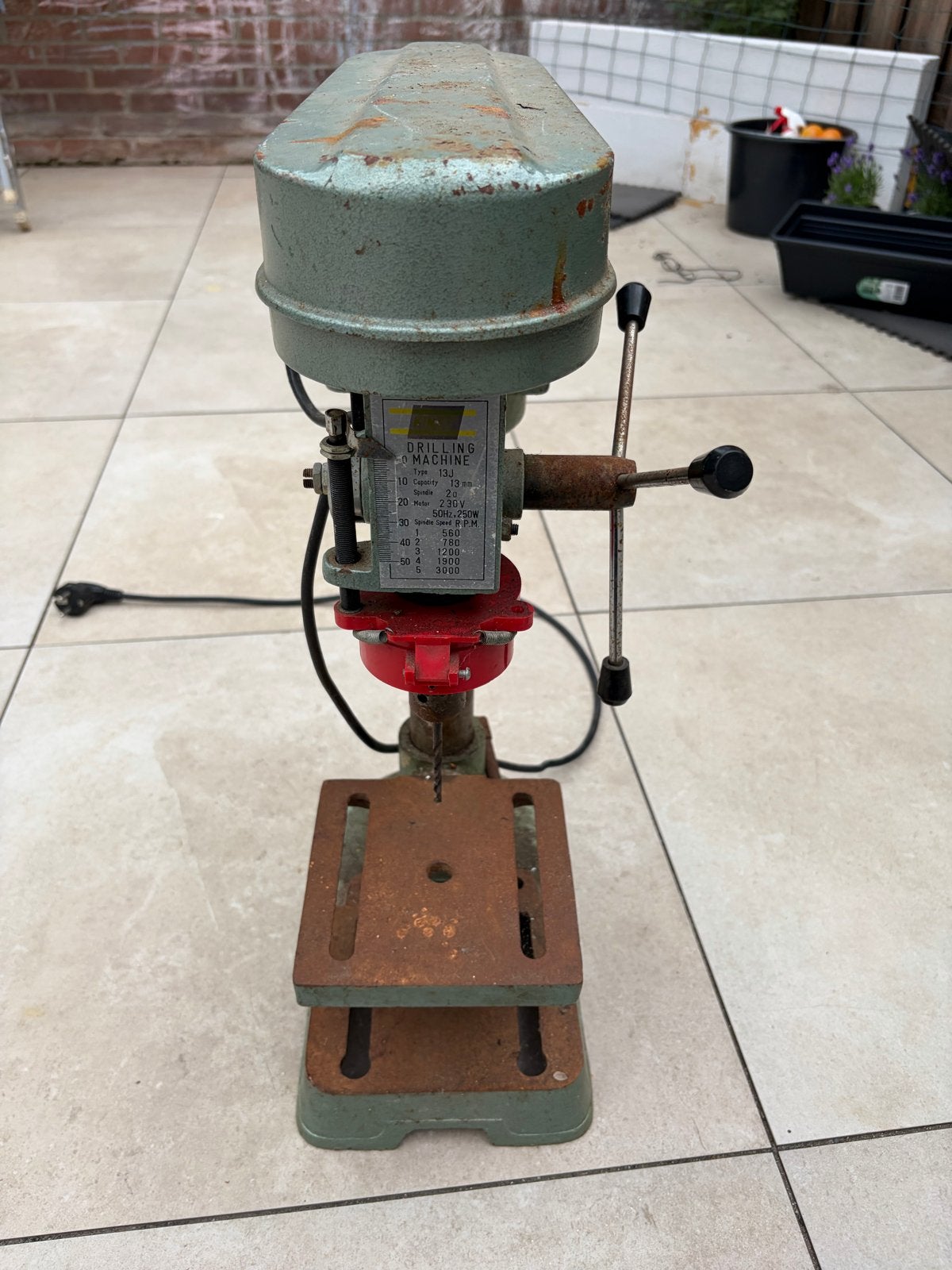 Vintage Kolomboormachine - 250W - Werkt perfect, Ophalen, Gebruikt, Minder dan 400 watt, Kolomboormachine
