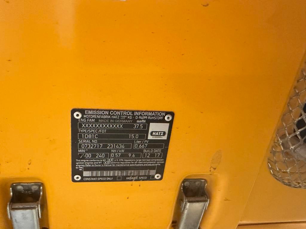 Hatz Motor 1DB81C met Hydrauliek Pomp en Tank, 10 uur gelope, Doe-het-zelf en Verbouw, Ophalen, Gebruikt