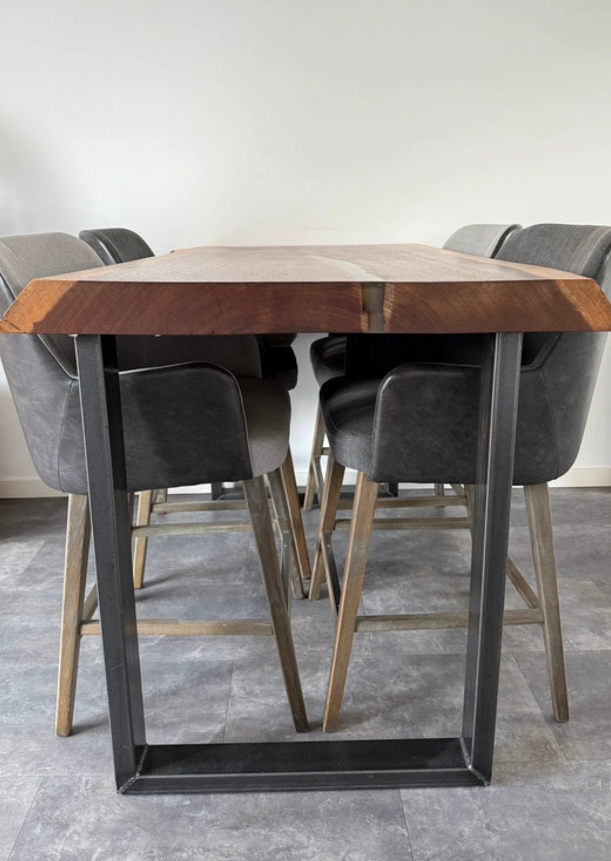 Boomstamtafel, Huis en Inrichting, Tafels | Eettafels, Ophalen, 200 cm of meer, 50 tot 100 cm, Rechthoekig