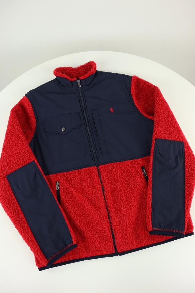 Ralph Lauren teddy jas - XS, Kleding | Heren, Jassen | Winter, Ralph Lauren, Ophalen of Verzenden, Zo goed als nieuw, Rood