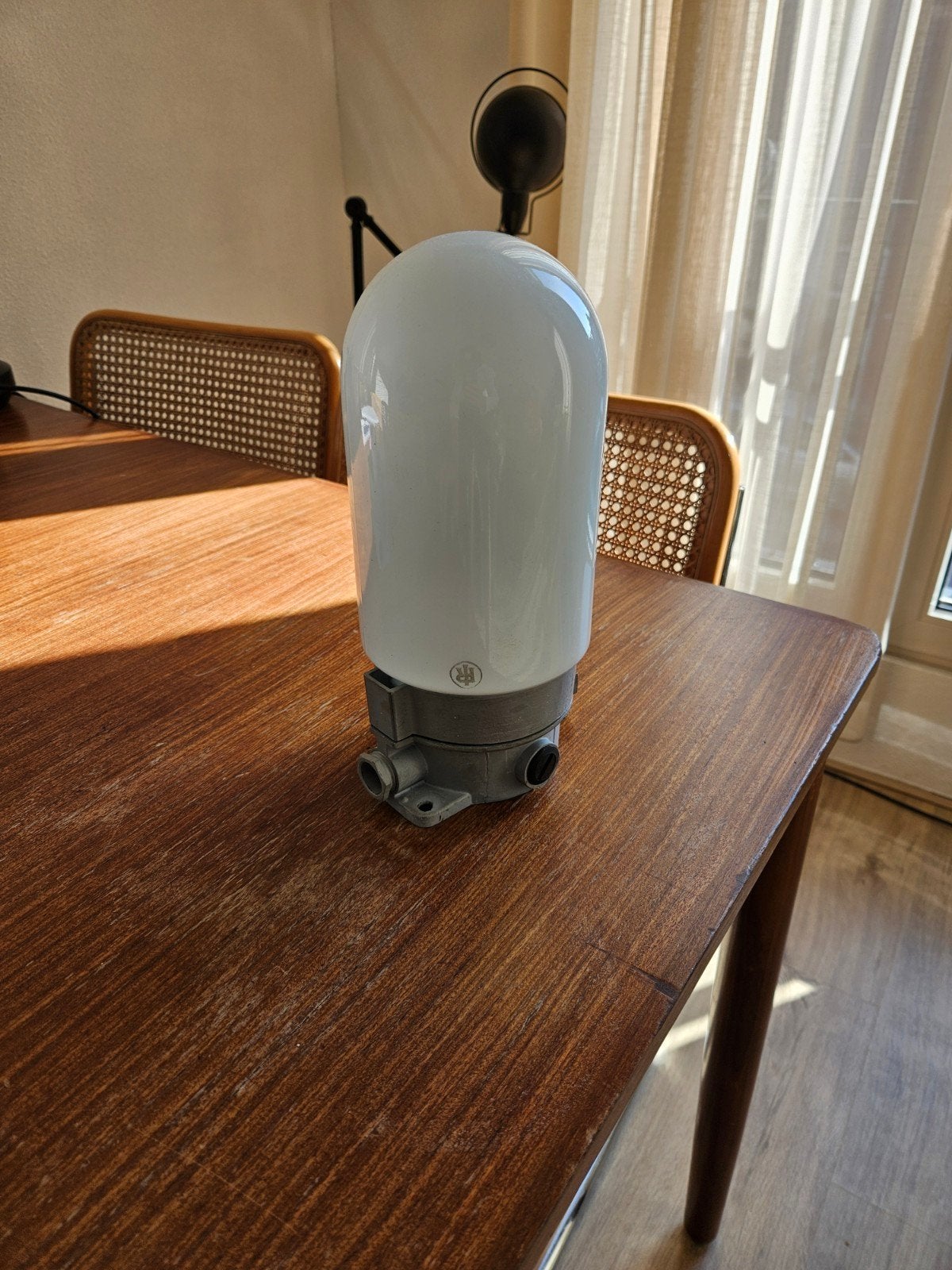 8x Vintage Industria Rotterdam Fabriekslamp Melkglas Opaal, Ophalen