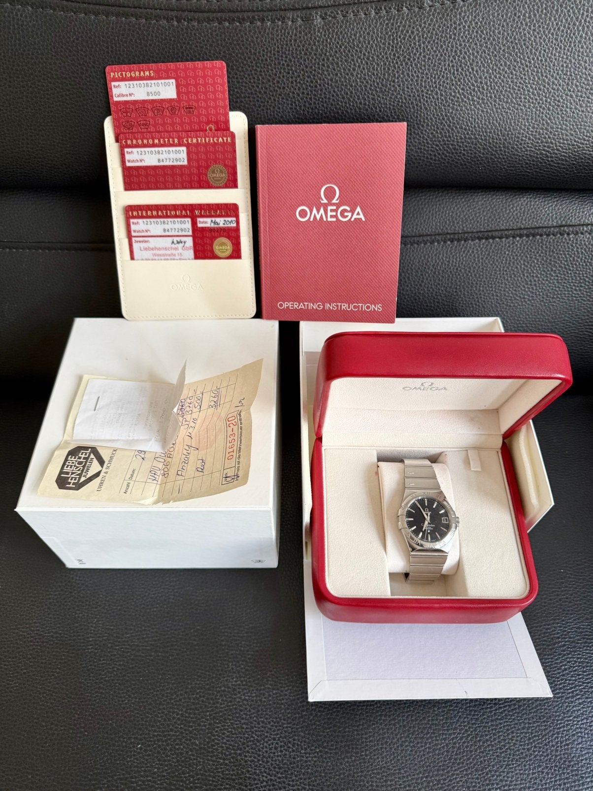 Omega Constellation 8500 full set ruil Rolex Patek Philippe, Ophalen, Zo goed als nieuw, Staal, Omega