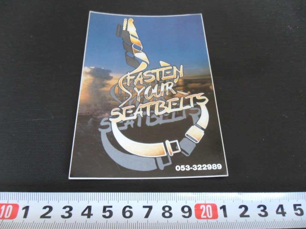sticker enschede FASTEN YOUR SEATBELTS orkest gitaar, Ophalen, Zo goed als nieuw
