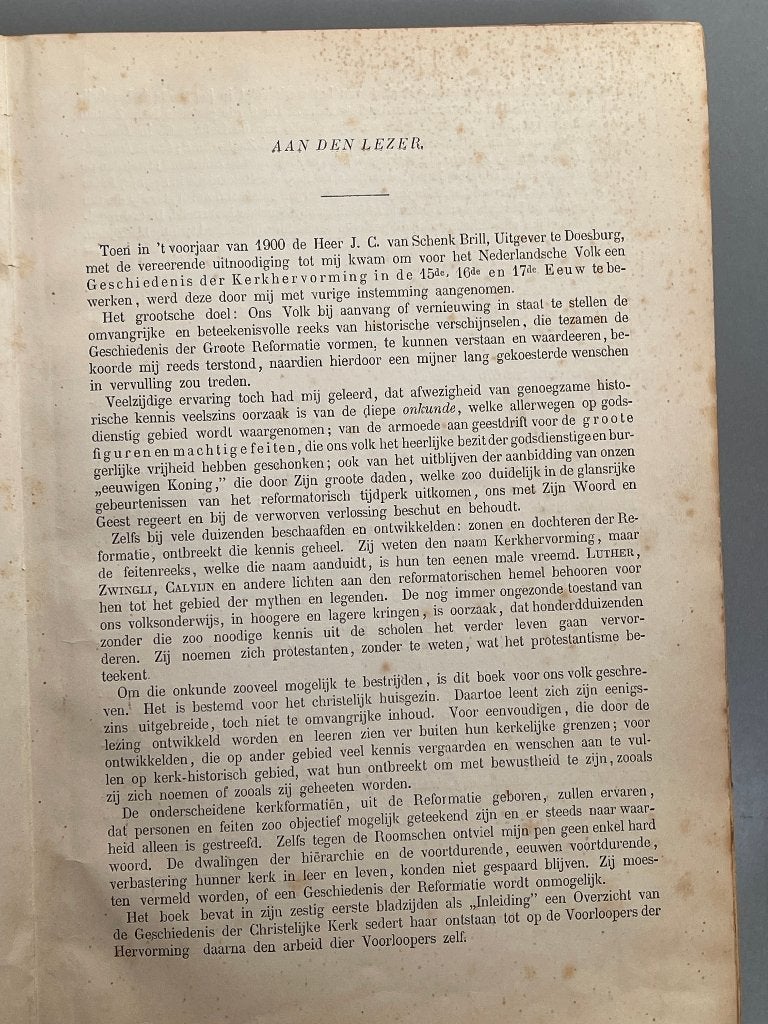 Geschiedenis der hervoming in de 15e, 16e en 17e eeuw - 1903, Antiek en Kunst, Ophalen of Verzenden