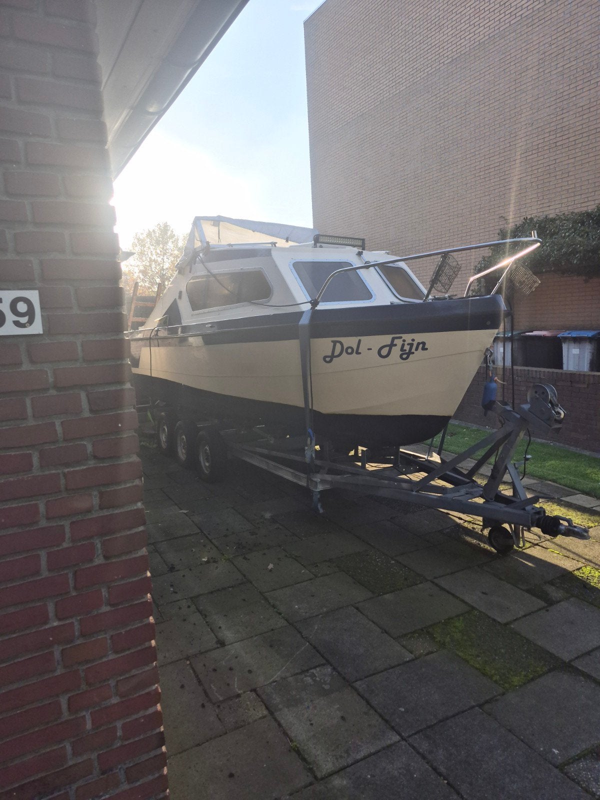 Te koop Kajuit boot/kruiser polyester., Watersport en Boten, Kruiser, Ophalen of Verzenden, Polyester, Keuken