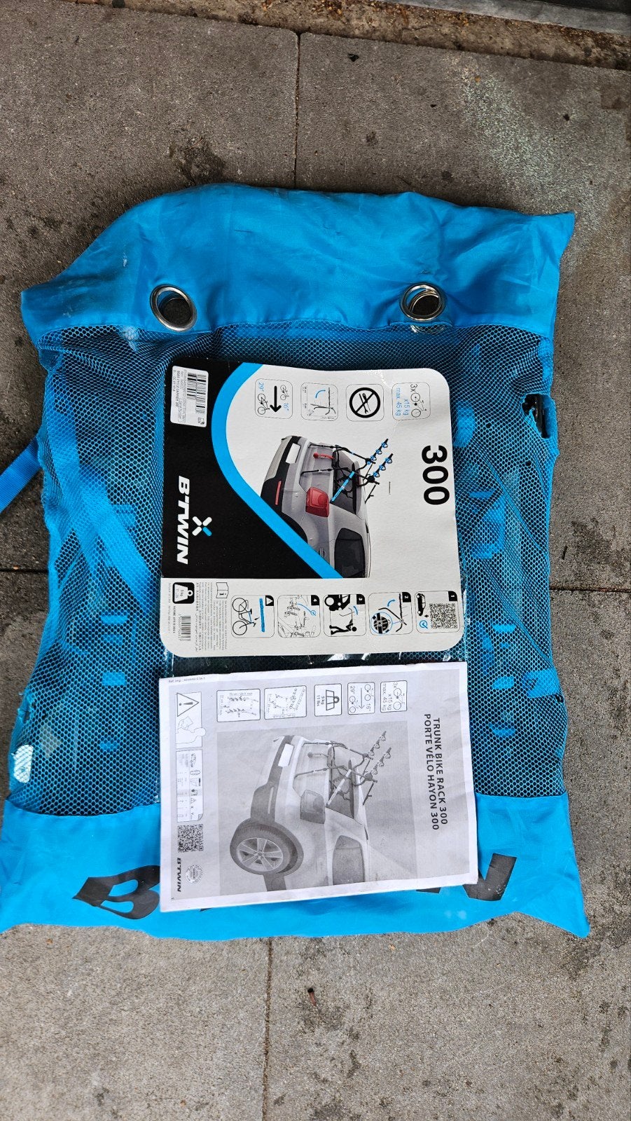B'Twin 300 Achterklepdrager voor 3 fietsen, Auto diversen, Fietsendragers, Zo goed als nieuw, Achterklepdrager, Ophalen of Verzenden