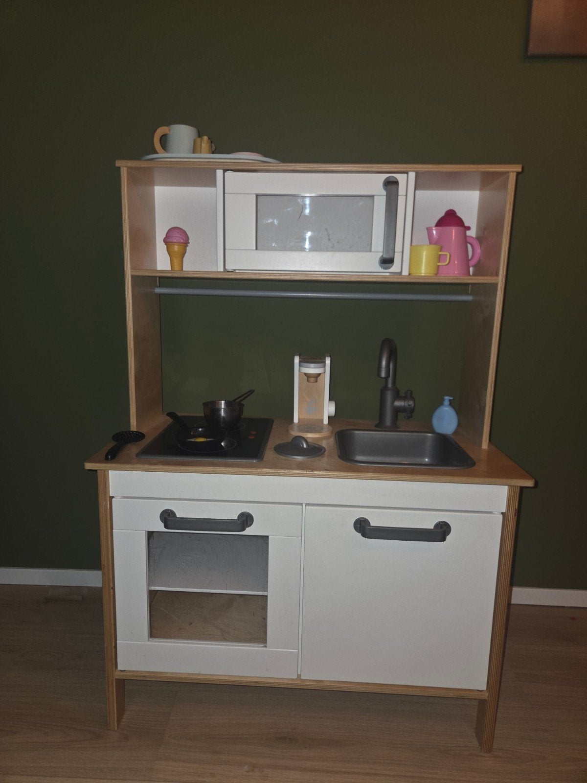 Houten speelkeuken met accessoires, Ophalen, Zo goed als nieuw, Hout, Speelkeuken