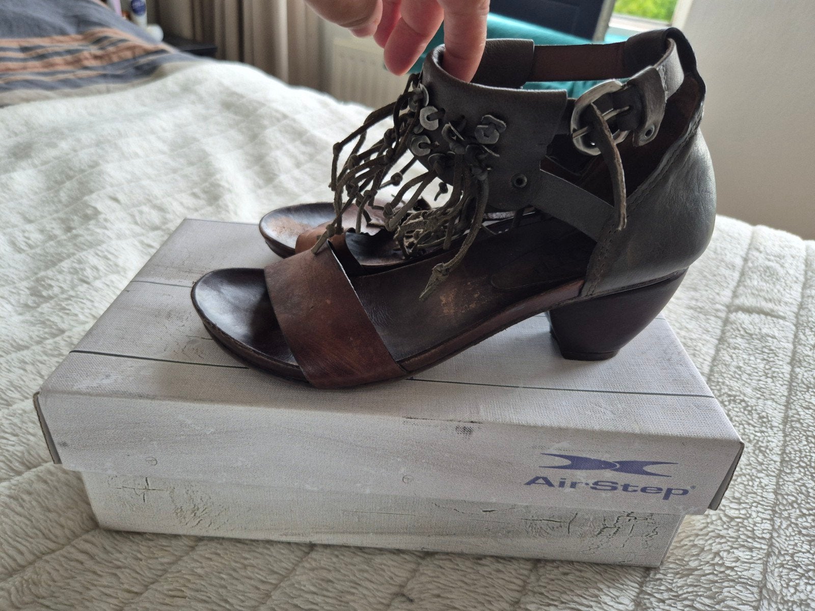 Prachtige sandalen Airstep.Maat 39., Verzenden, Zwart, Airstep, Sandalen of Muiltjes
