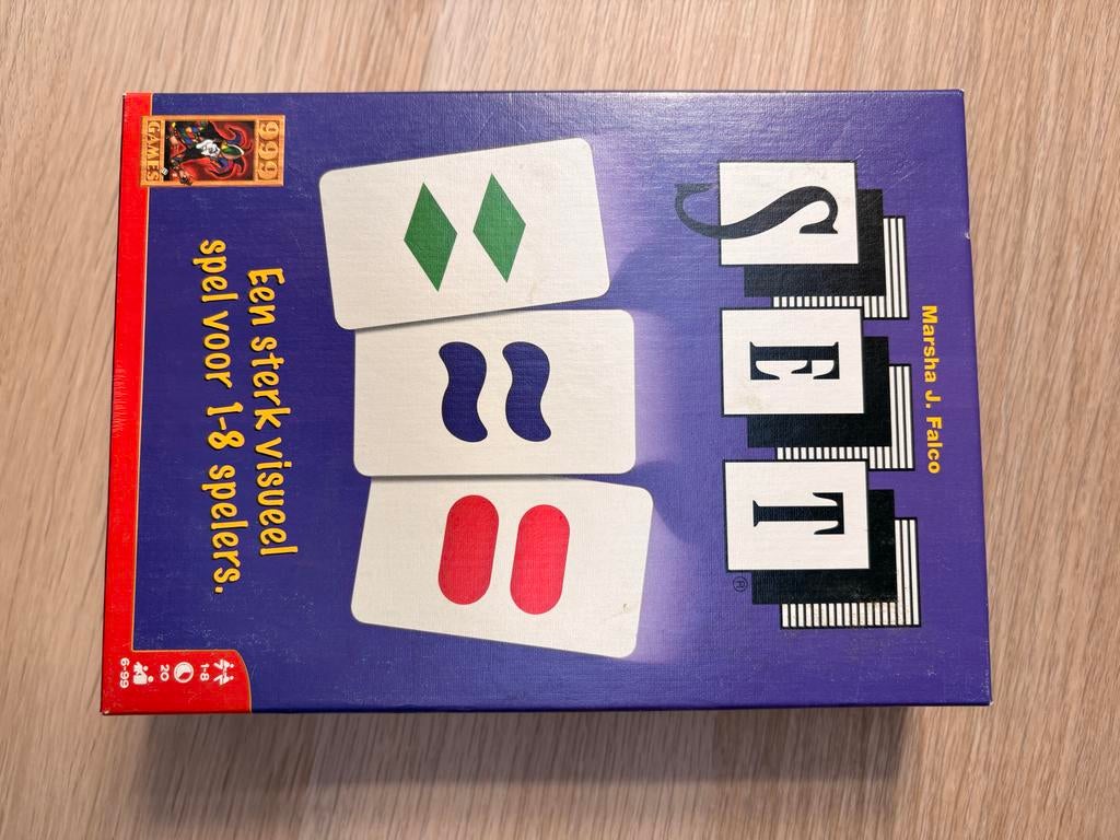 SET: Een sterk visueel spel voor 1-8 spelers (999 Games), Een of twee spelers, Ophalen of Verzenden, Gebruikt
