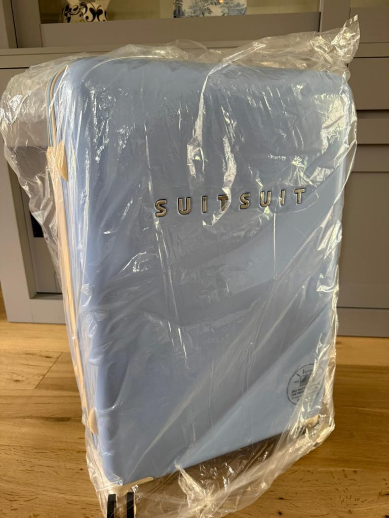 Suitsuit fab fifties chambray blue 76cm 94l nieuw!, Ophalen, Zo goed als nieuw, Hard kunststof, 70 cm of meer