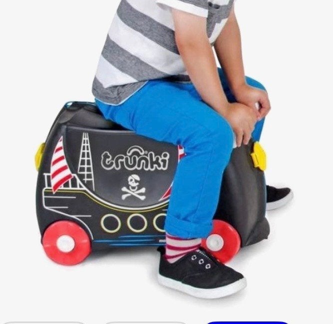 Trunki Ride-On kinderkoffer Pedro de Piraat, Wieltjes, Gebruikt, Hard kunststof, Minder dan 50 cm
