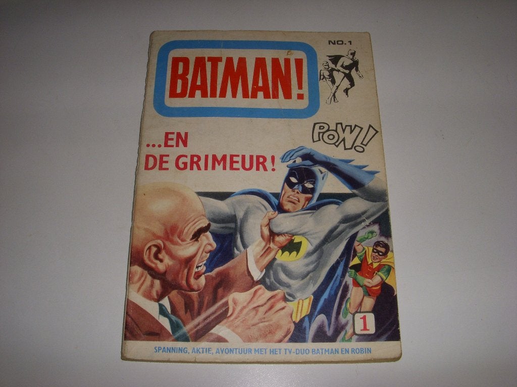 Oud boekje Batman en De Grimeur ! nummer 1 uit 1967, Ophalen of Verzenden, Superheld, Gebruikt, Boek of Spel