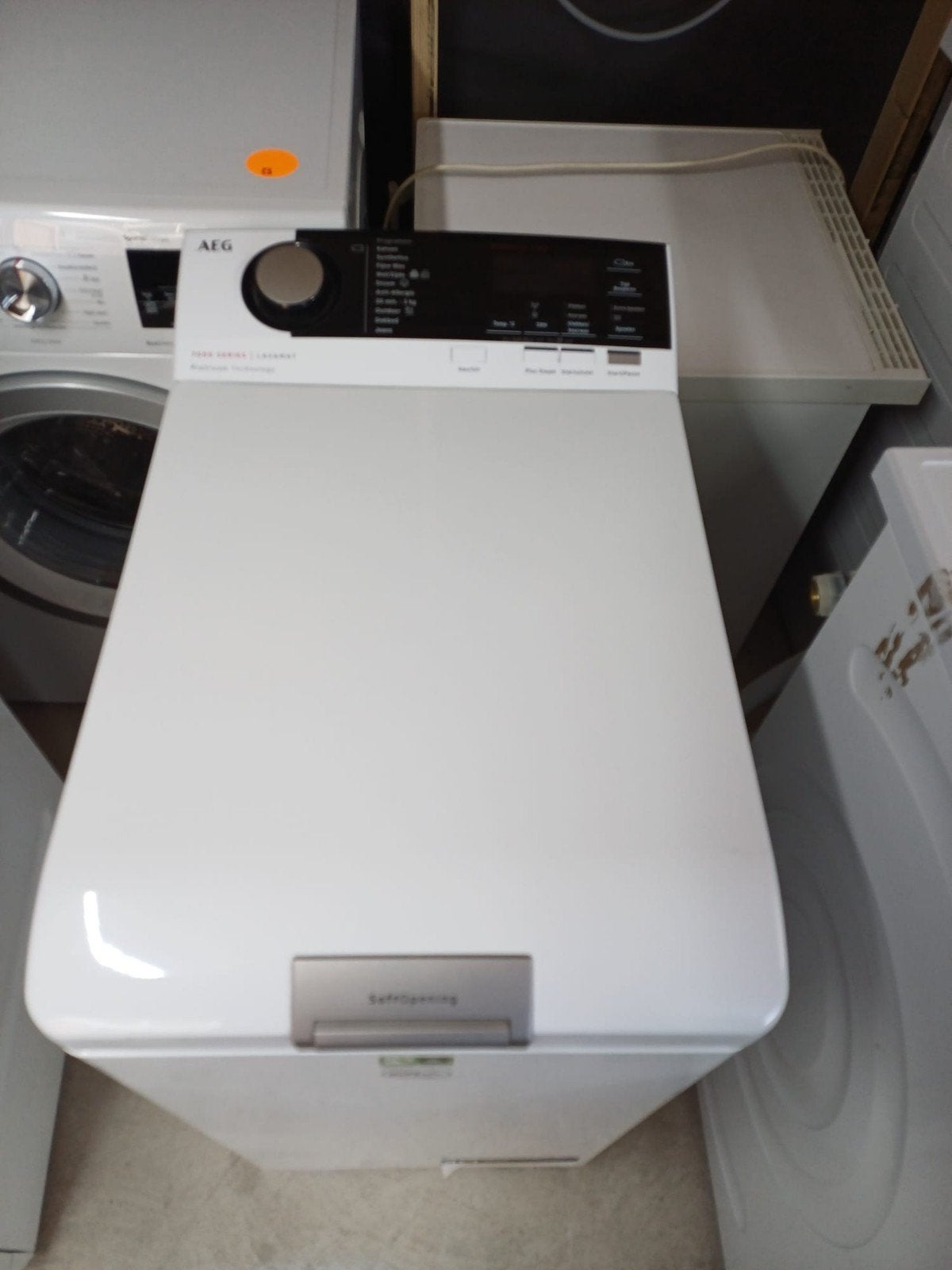 Aeg bovenlader, Witgoed en Apparatuur, Wasmachines, Ophalen, 1200 tot 1600 toeren, 4 tot 6 kg, Zo goed als nieuw