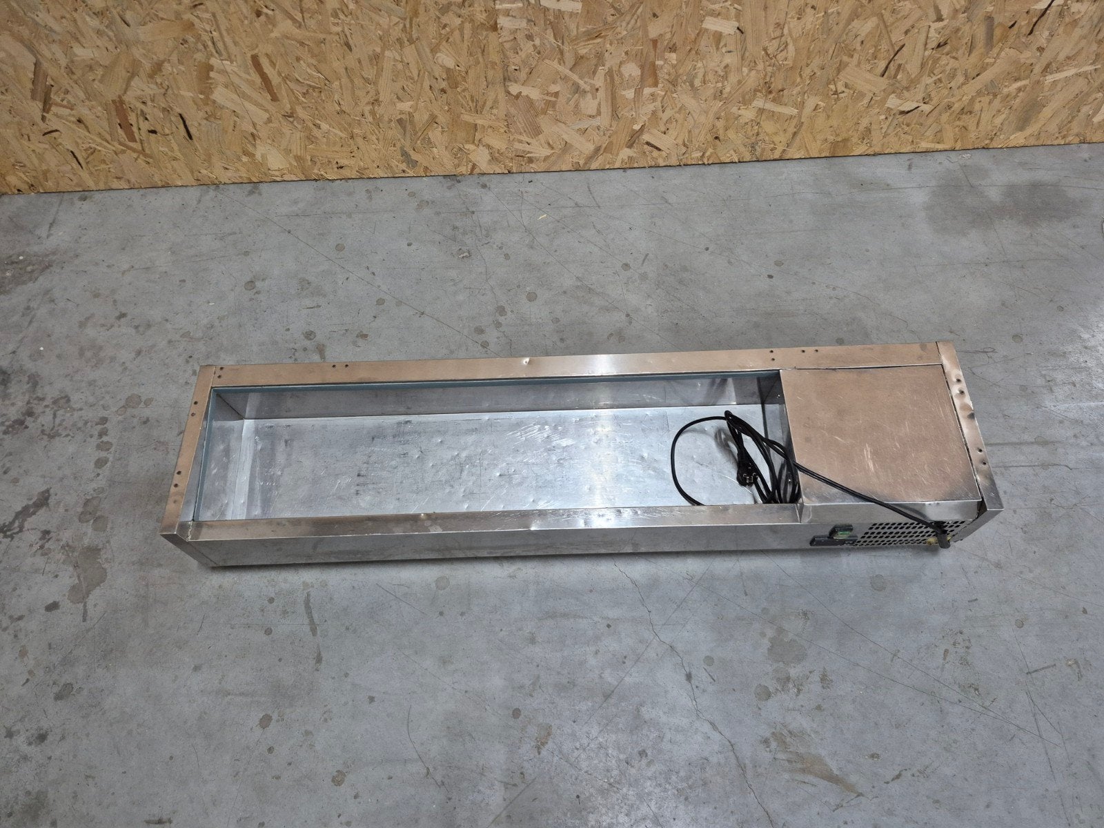 2x combiSteel opzet koelvitrine zonder glas 140x33 cm, Ophalen, Gebruikt, Koelen en Vriezen