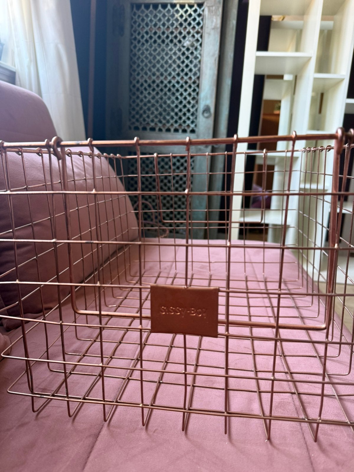 Draadmand sissy-boy, Huis en Inrichting, Woonaccessoires | Schalen en Manden, Ophalen of Verzenden, Gebruikt, Rechthoekig, Mand