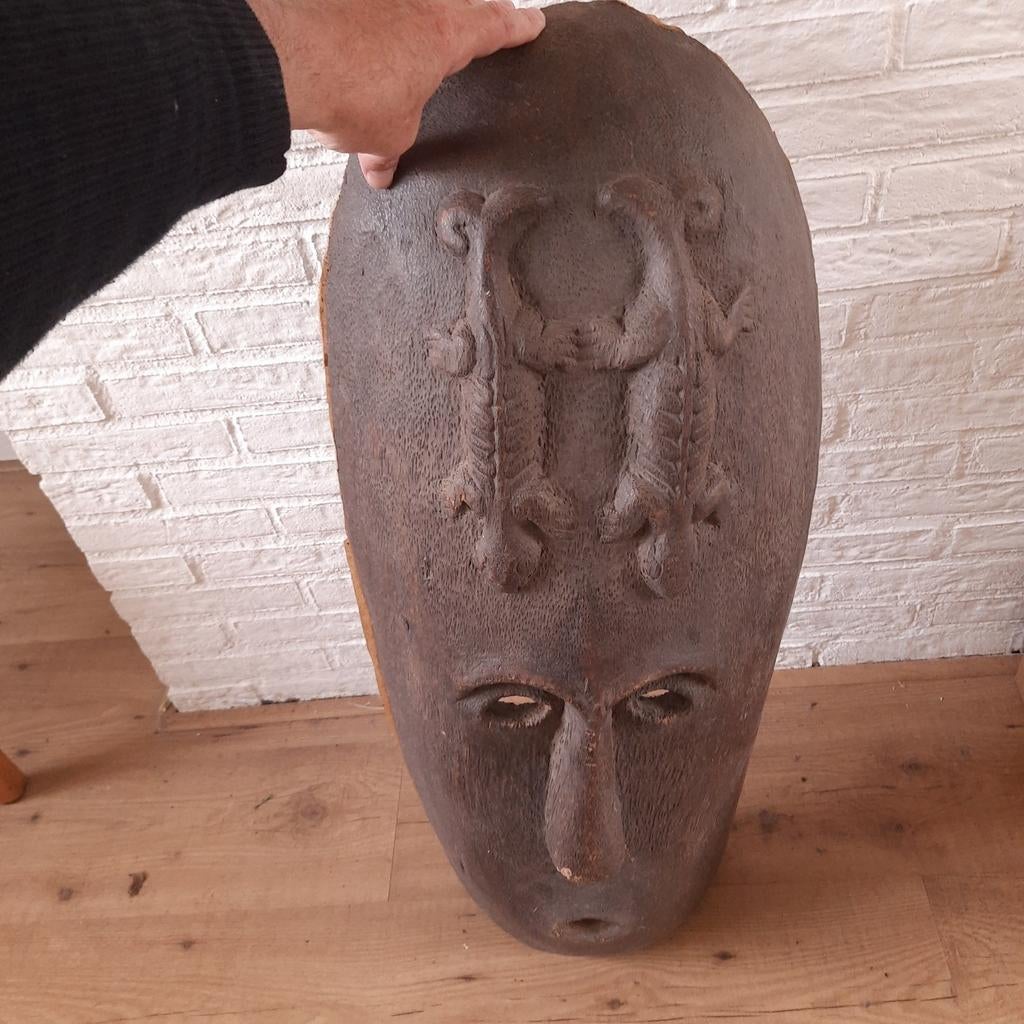 Indonesië Sumatra Batak: Zeer Groot Masker Hagedissen, Verzenden
