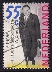 937 - Nederland nvph 1358 gestempeld , 100e geboortedag Dr., Verzenden, Na 1940, Gestempeld