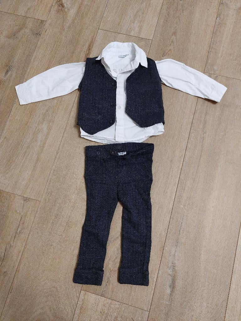 Kerstoutfit / kerstkleding / bruidsjonker maat 86/92, Gebruikte blokjes met nopjes, Ophalen of Verzenden, Zo goed als nieuw, Setje