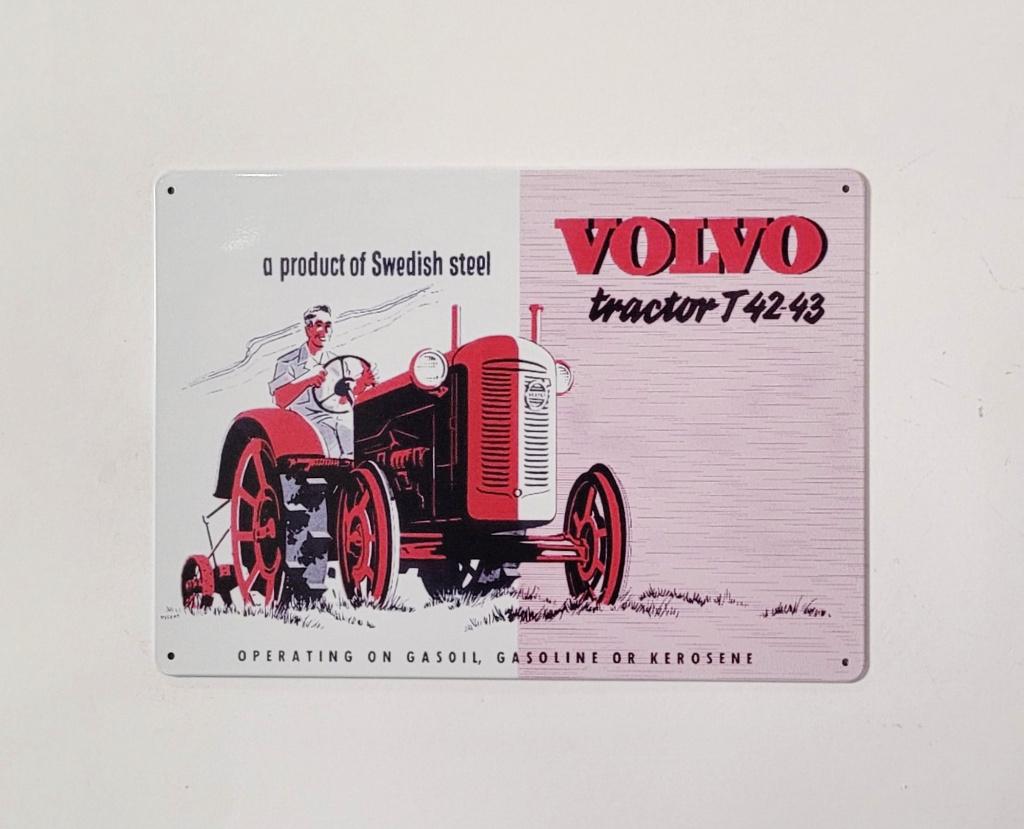 Volvo Tractor T42-43 reclamebord van metaal wandbord deco, Ophalen of Verzenden, Nieuw, Auto's