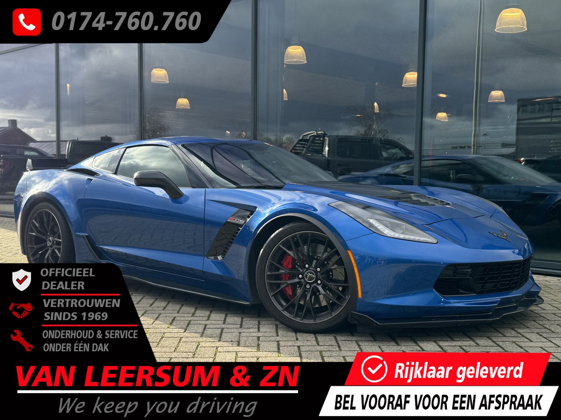 Chevrolet Corvette C7 6.2 Z06 Coupe 3LZ | Competition seats, Auto's, Automaat, Achterwielaandrijving, Gebruikt, Blauw