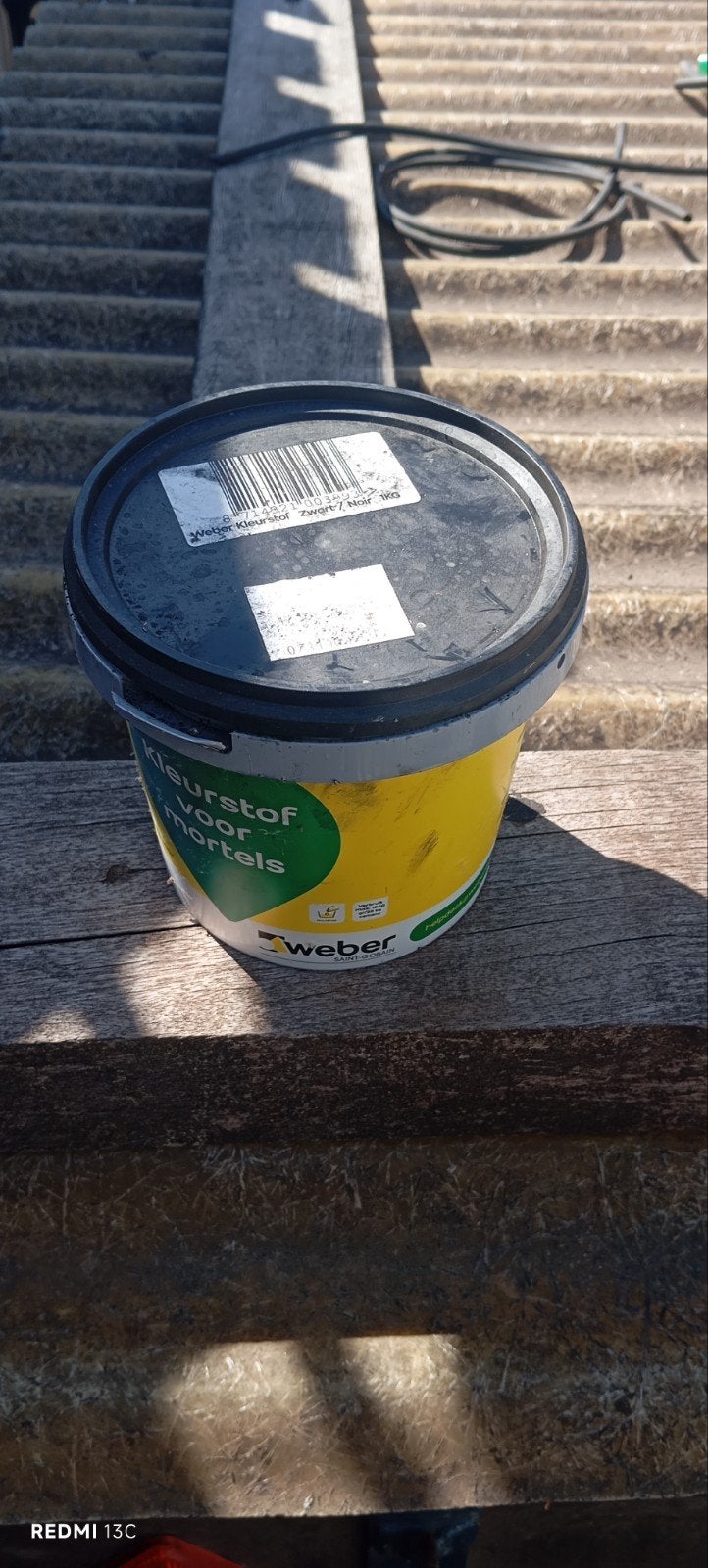 Weber Kleurstof Zwart 1KG voor mortels, Doe-het-zelf en Verbouw, Ophalen, Zo goed als nieuw, Zwart