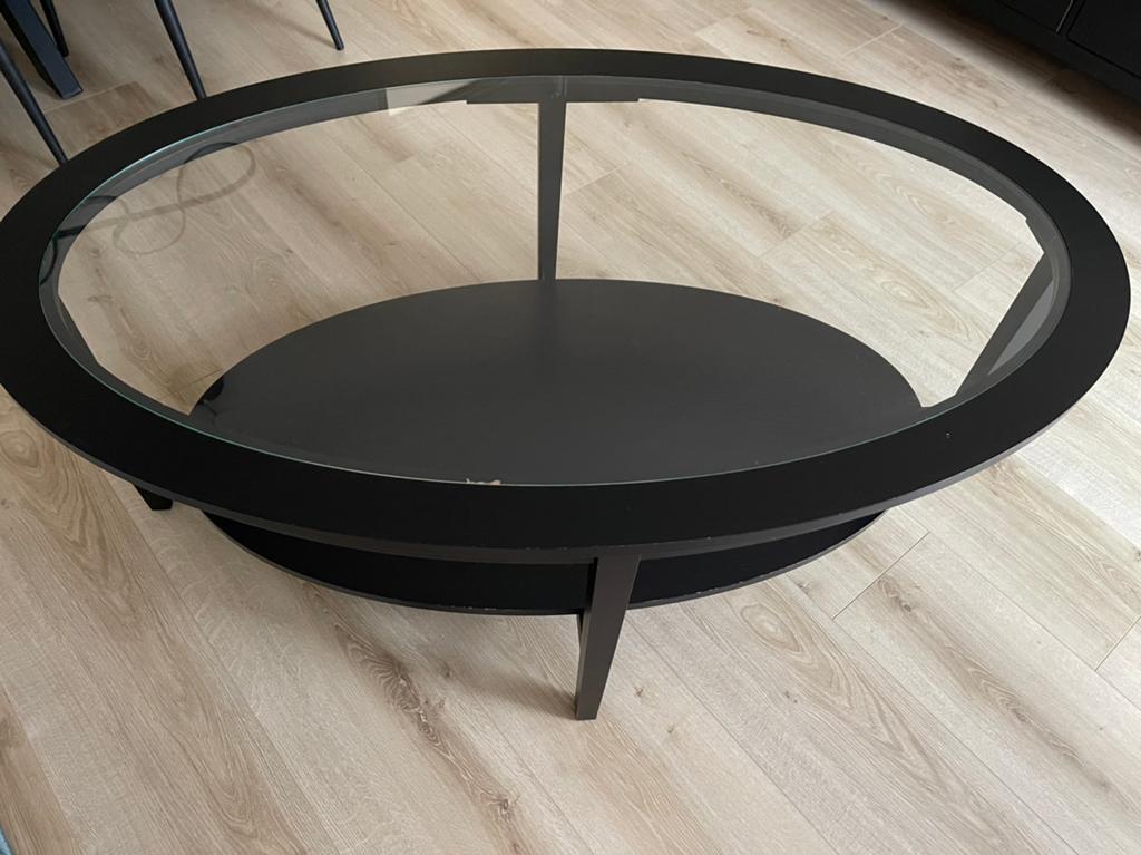 Ikea salontafel ovaal te koop, Ophalen, Gebruikt, 100 tot 150 cm, 50 tot 75 cm