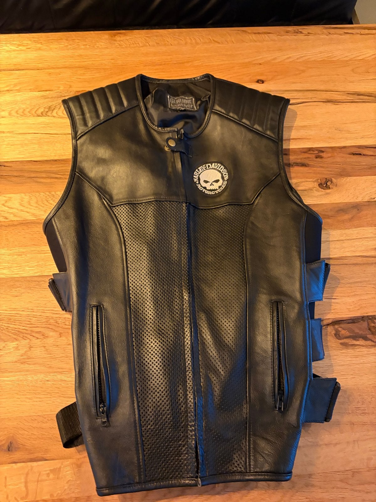 Harley-Davidson Leren Motorvest - Maat XL, Motoren, Ophalen of Verzenden, Tweedehands, Heren, Overige typen
