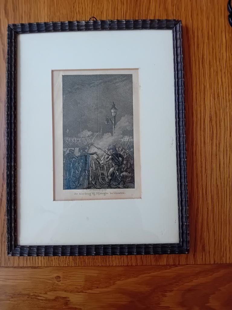 GRAVURE R.VINKELIS GIERBRUG NIJMEGEN BESCHOTEN 1800, Ophalen of Verzenden