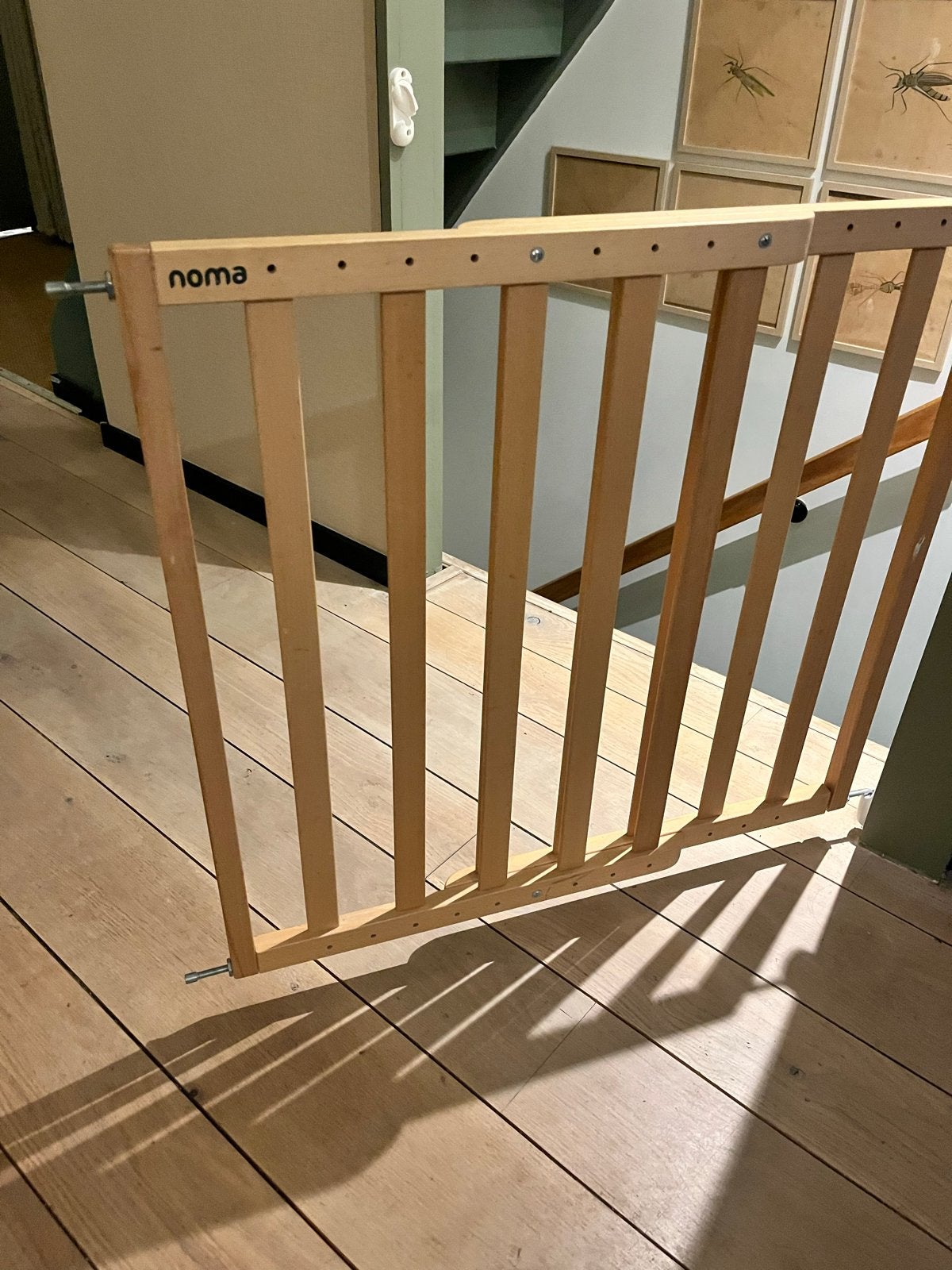 Twee Noma houten traphekjes, Kinderen en Baby's, Traphekjes, Ophalen, Gebruikt, Schroefhekje, Hout