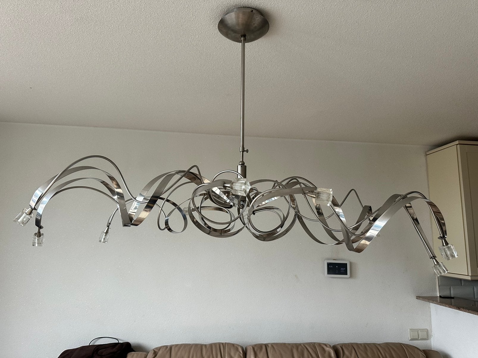 Zilveren lampen, Huis en Inrichting, Lampen | Kroonluchters, Ophalen, Gebruikt