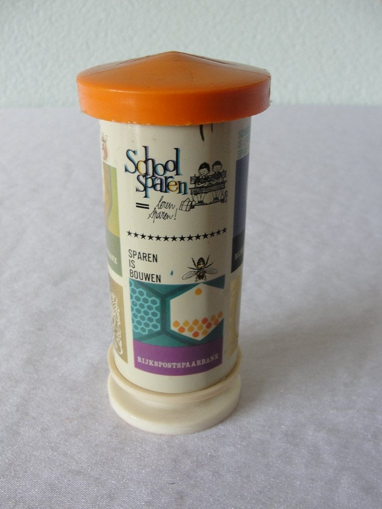 Vintage spaarpot van de Rijkspostspaarbank uit de jaren 70, Verzamelen, Retro, Ophalen of Verzenden, Huis en Inrichting