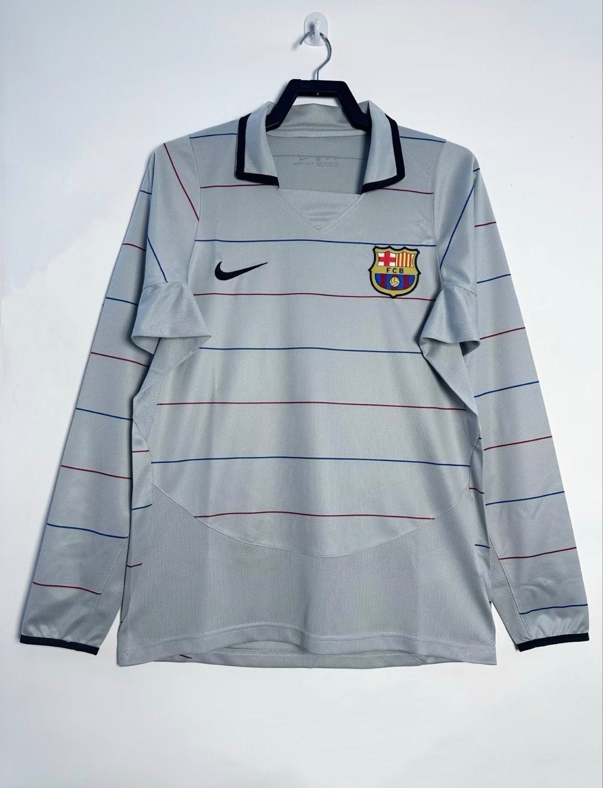 FC Barcelona Thuisshirt 2002-2003 Kluivert #9 Maat L, Ophalen, Nieuw, Grijs, Voetbal