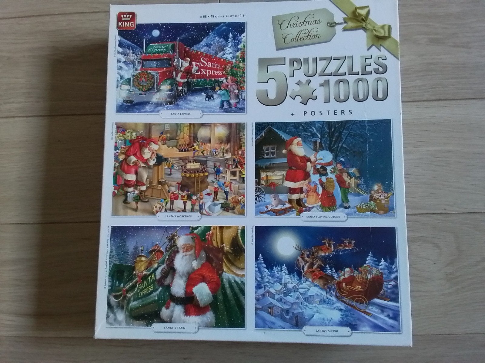 King Kerstpuzzels 5 x 1000 stukjes, Hobby en Vrije tijd, Ophalen, Minder dan 500 stukjes, Rubik's of 3D-puzzel
