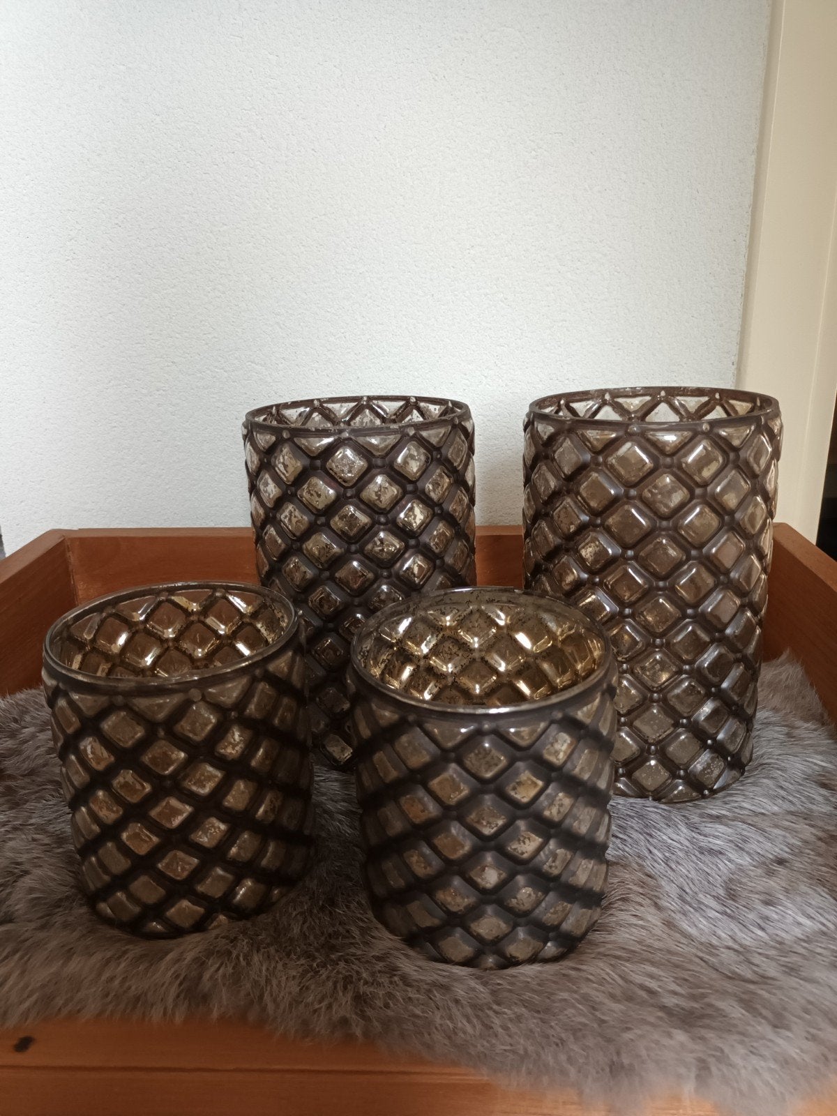 Mooie set windlichten, Ophalen, Glas