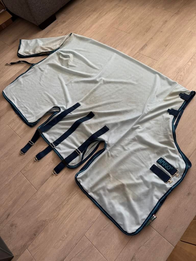 Horseware Amigo Bug Buster Vliegendeken hals 6.3 140/191, Vliegendeken, Linersysteem, Ophalen of Verzenden, Zo goed als nieuw