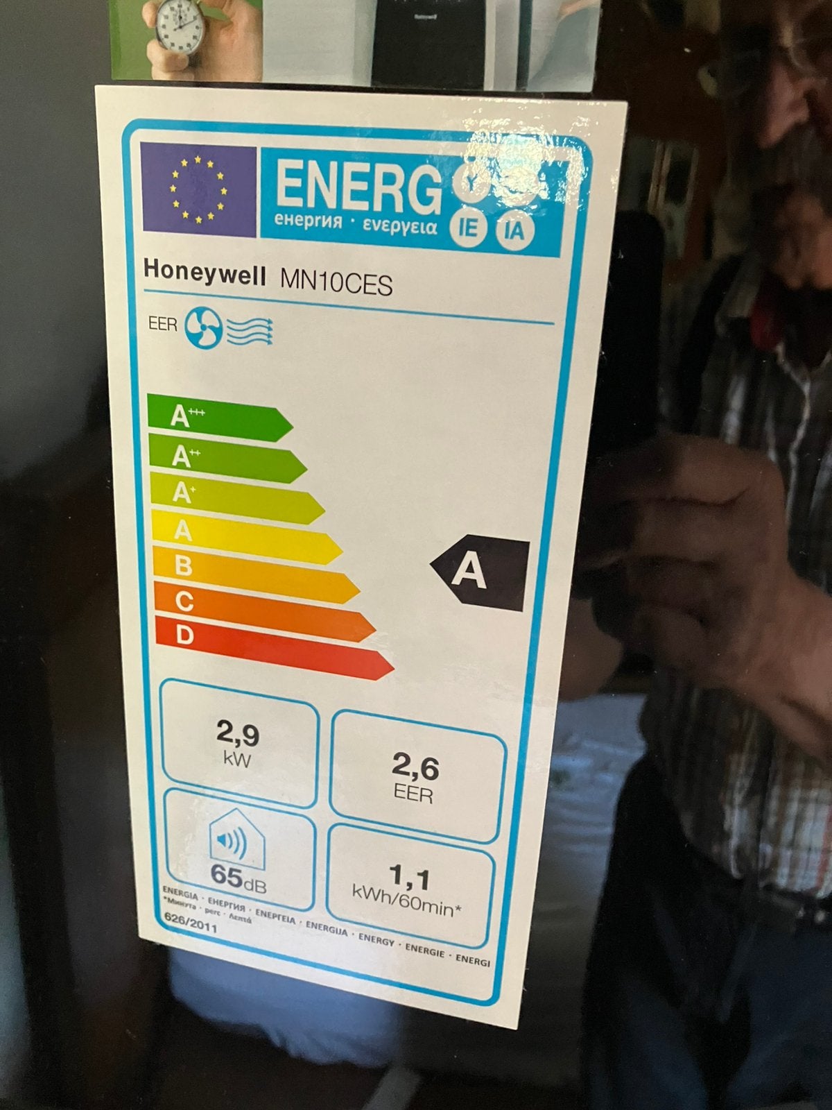 Te koop mobiele airco Honeywell, Ophalen, Minder dan 60 m³, 3 snelheden of meer, Zo goed als nieuw