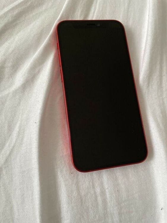 I Phone 12 64gb Rood met zwart hoesje, IPhone 12 Mini, Ophalen of Verzenden, Zo goed als nieuw, 64 GB