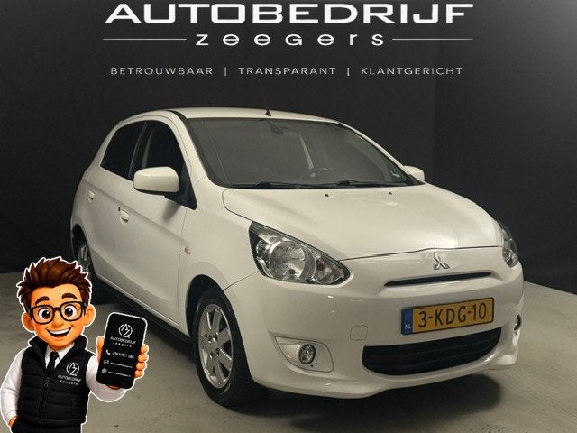 Mitsubishi Space Star 1.0 Intense *AIRCO*START/STOP*, Voorwielaandrijving, Euro 5, Gebruikt, Wit