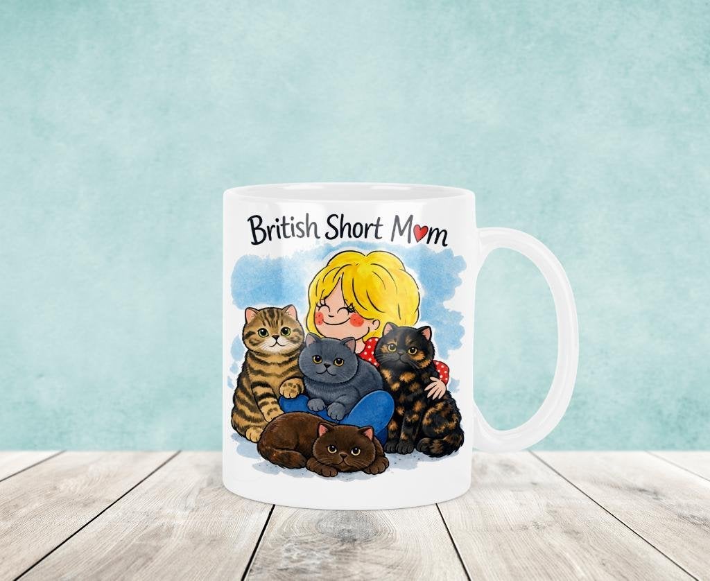 Brits Korthaar Mom Mok - Blond Stijl, Huis en Inrichting, Verzenden, Nieuw, Keramiek, Kop(pen) en/of Schotel(s)