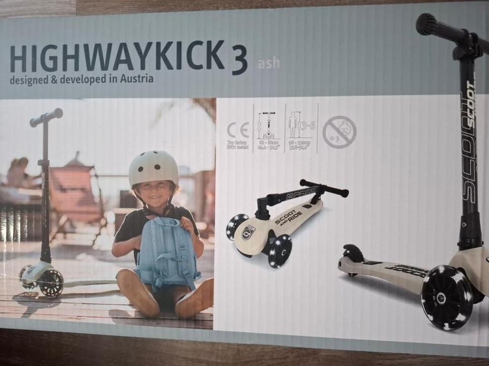 Scoot and Ride step Highwaykick 3 ash led, Ophalen of Verzenden, Nieuw, Gewone step, Scoot and Ride
