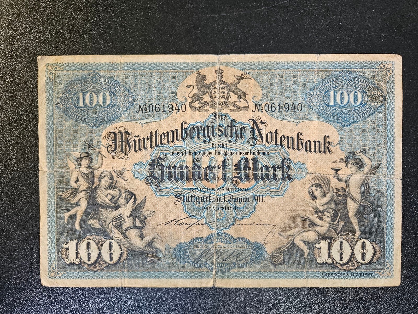 Duitse Staten Württemberg Stuttgart pick S979b 1911, Ophalen of Verzenden, Duitsland, Los biljet